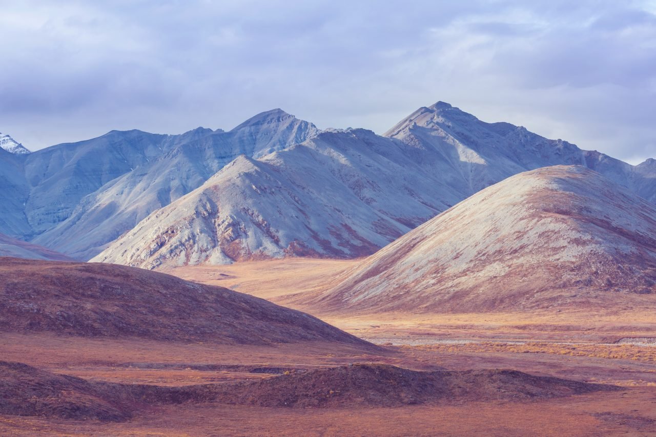 Mountains in tundra
